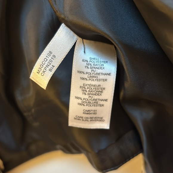 Calvin Klein faux Leather and Snake Print Moto Style Jacket - Picture 8 of 10